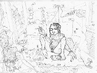 origional drawing on scrap paper with a pencil - 2